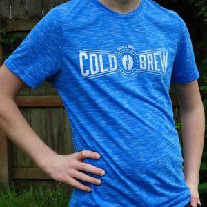 Dutch Bros Cold Brew Tshirt Mens Medium Blue